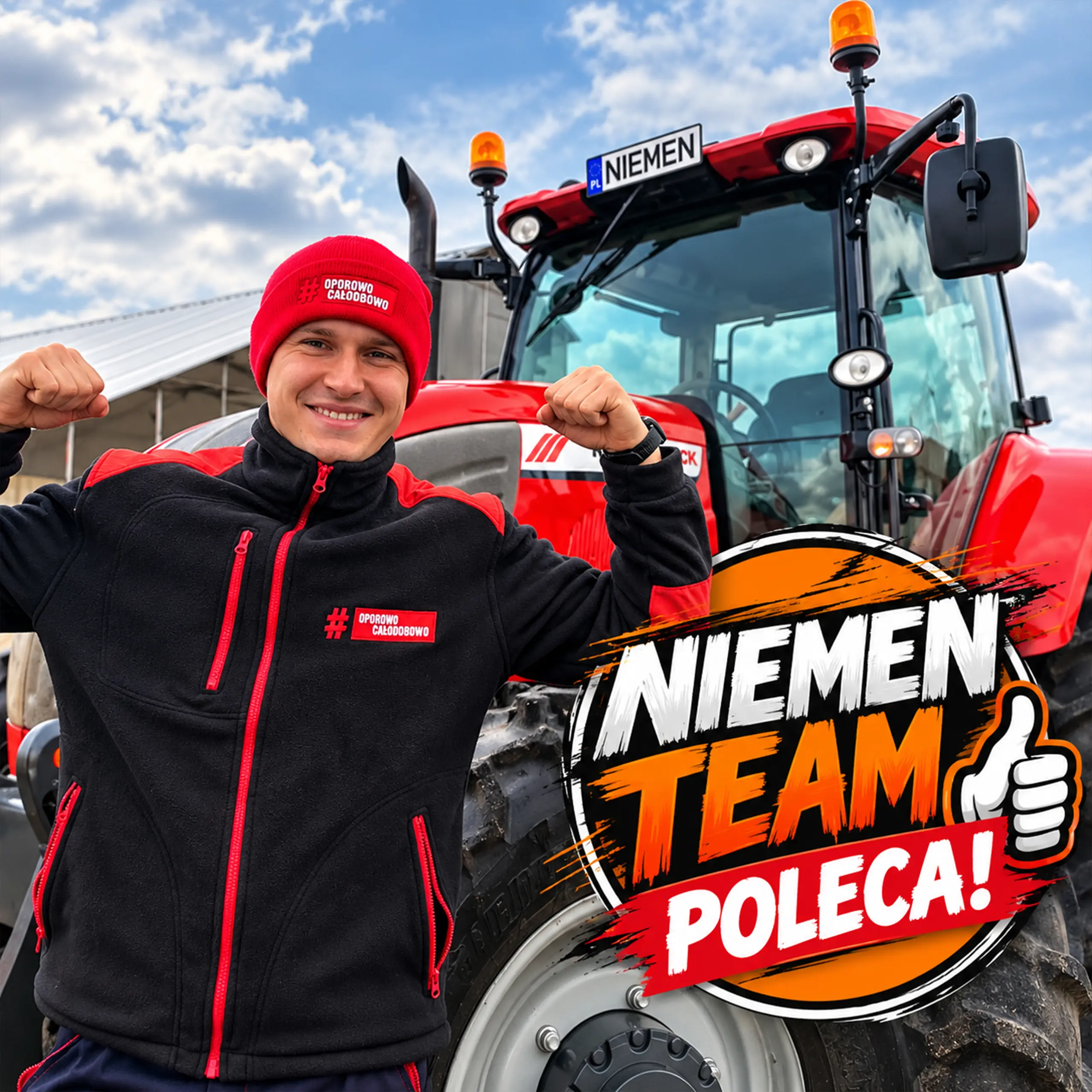 Polar odblaskowy #OPOROWO_CAŁODOBOWO HAFT! - obrazek 2