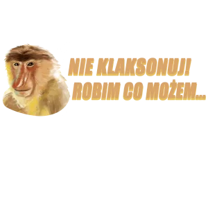 Naklejka nie klaksonuj robim co możem