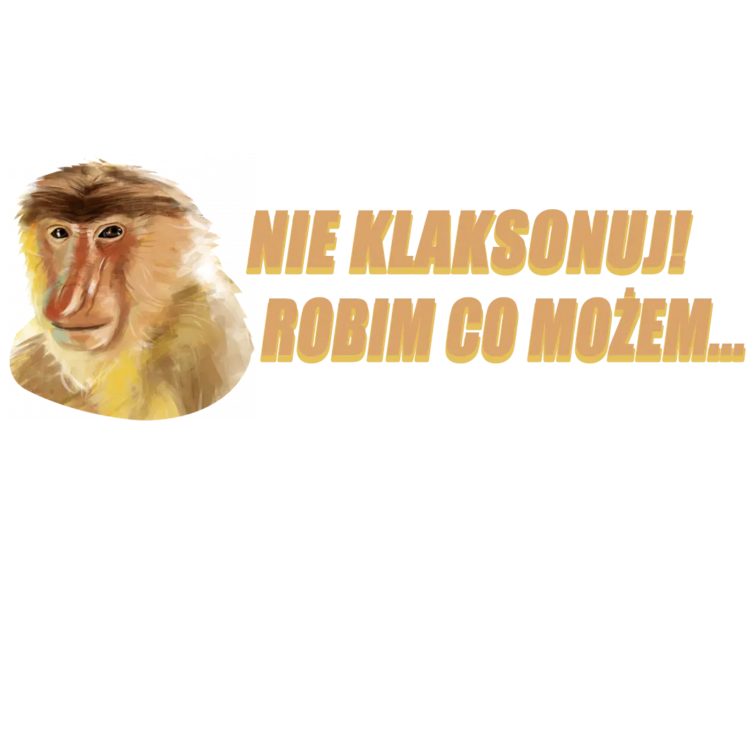 Naklejka nie klaksonuj robim co możem