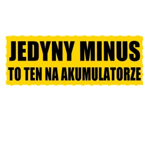 Rolnicza naklejka jedyny minus to ten na akumulatorze
