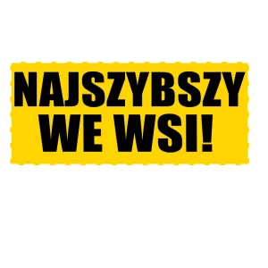 Naklejka najszybszy we wsi