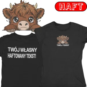 Koszulka damska baby highland cow HAFT