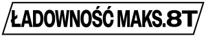 Naklejka na przyczepę ładowność 8T