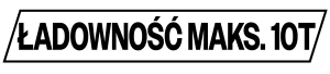 Naklejka na przyczepę ładowność 10t