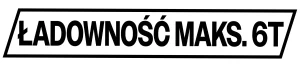 Naklejka na przyczepę ładowność 6t