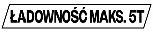 Naklejka na przyczepę ładowność 5t