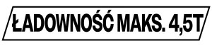 Naklejka na przyczepę ładowność 4,5t