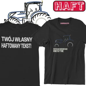 Koszulka new holland kocham niebieskie bestie haft