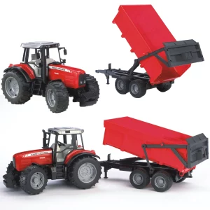 Traktor Massey Ferguson 7480 z przyczepą wywrotką