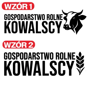 Naklejki z nazwą gospodarstwa