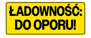 Naklejka ładowność: do oporu!
