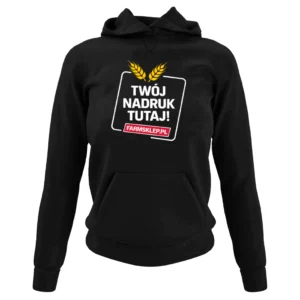 Bluza damska z kapturem z własnym nadrukiem lub haftem | KREATOR