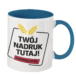 Kubek z kolorowym uszkiem i wnętrzem – z własnym nadrukiem RÓŻNE KOLORY | KREATOR