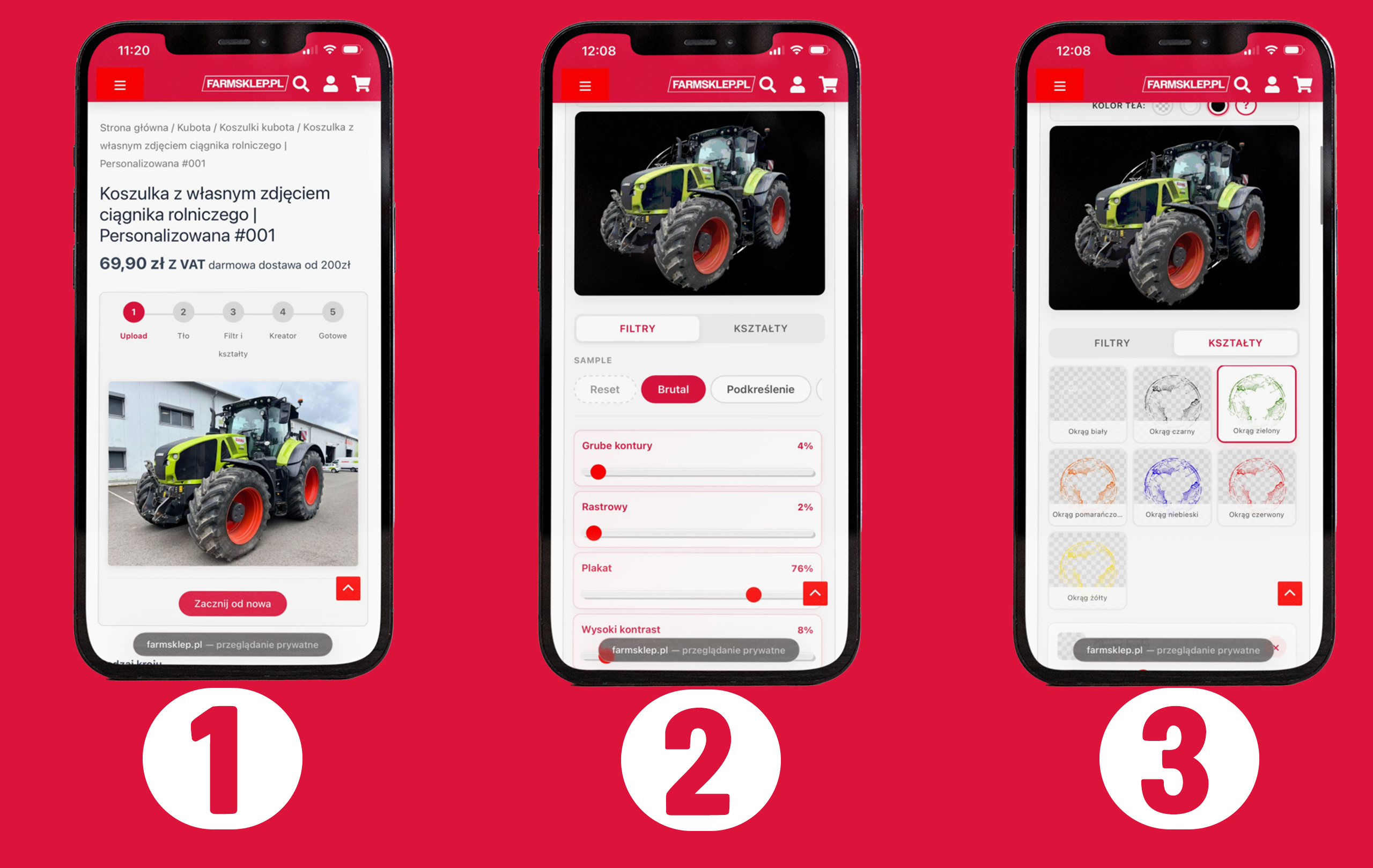 Kreator personalizer — kroki 1, 2 i 3