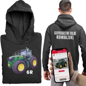 Bluza z własnym zdjęciem ciągnika rolniczego/maszyny | Personalizowana #001